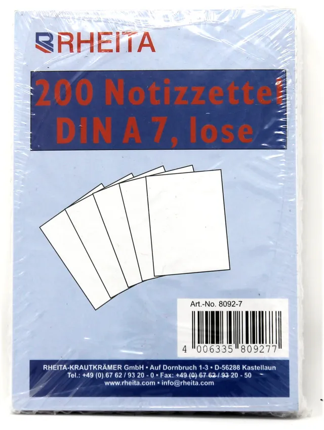 rheita-notizzettel-a7-wei-200-blatt-80-g-m image 1