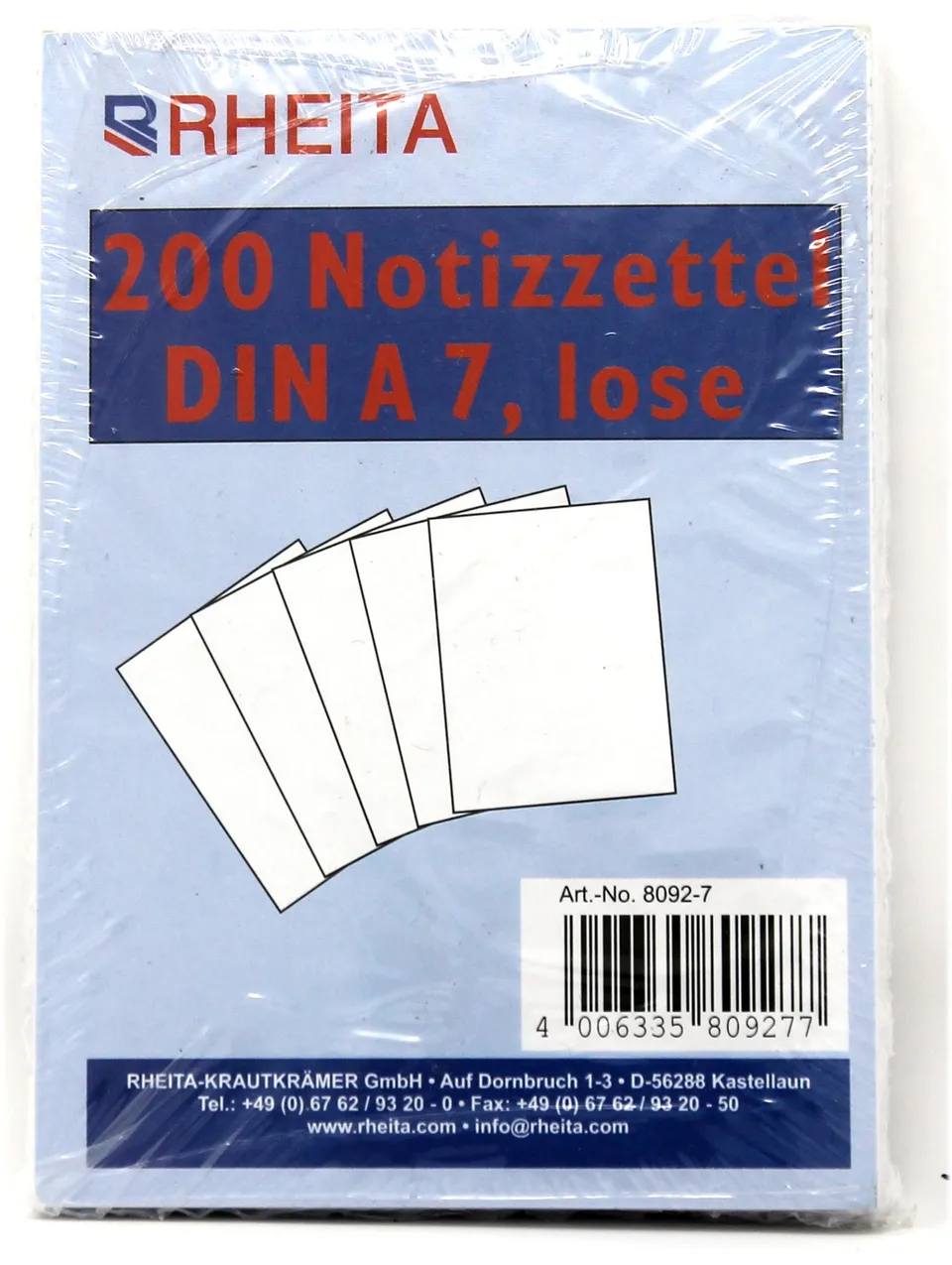 rheita-notizzettel-a7-wei-200-blatt-80-g-m image 1