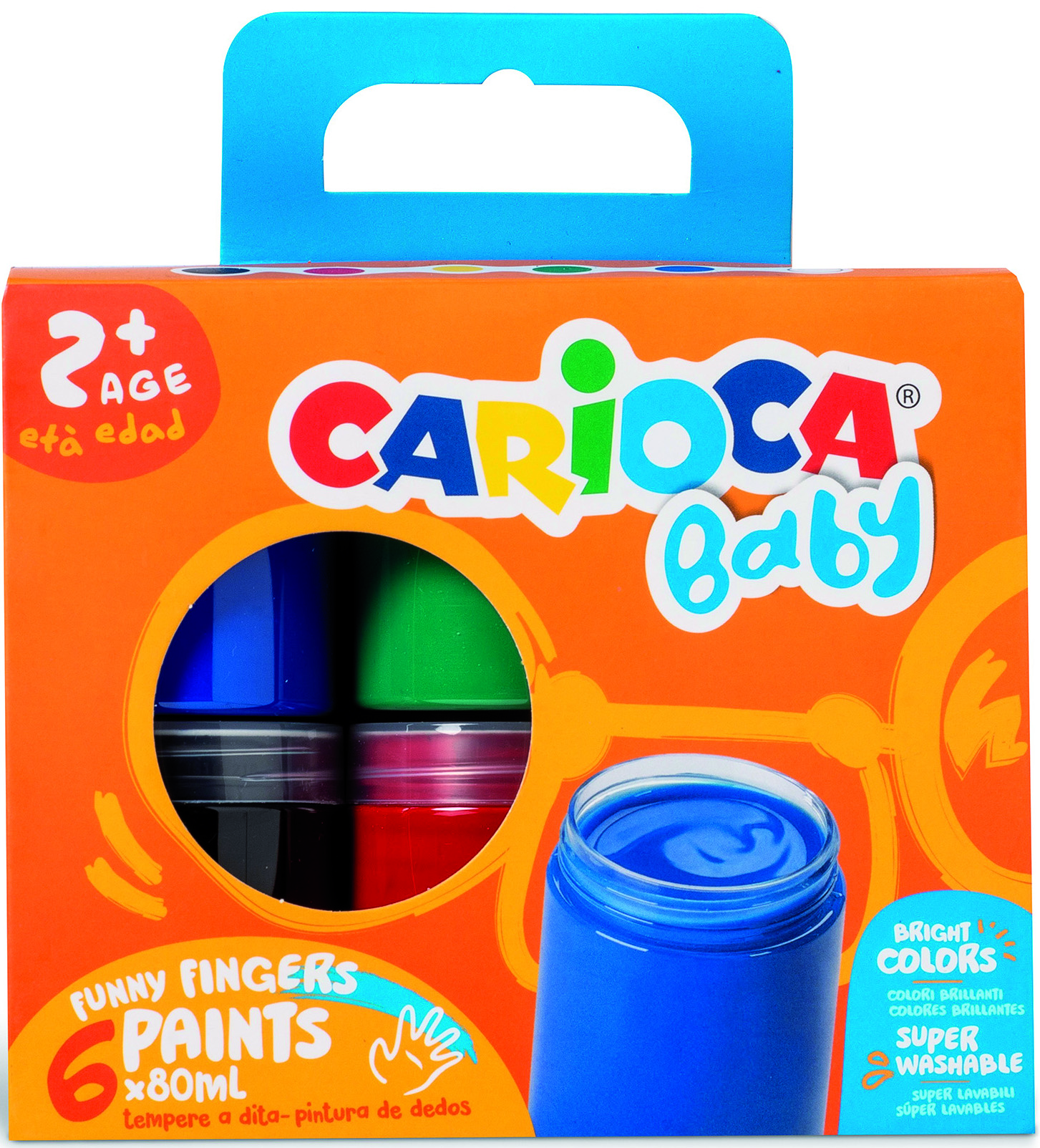 carioca-baby-fingermalfarben-6-x-80-ml-auswaschbar-ungiftig-ab-24-monate image 2
