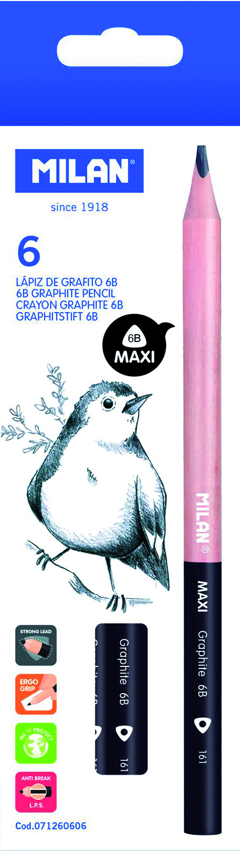 milan-graphitstift-6b-jumbo-triangular-3-8mm-6-st-ck image 1