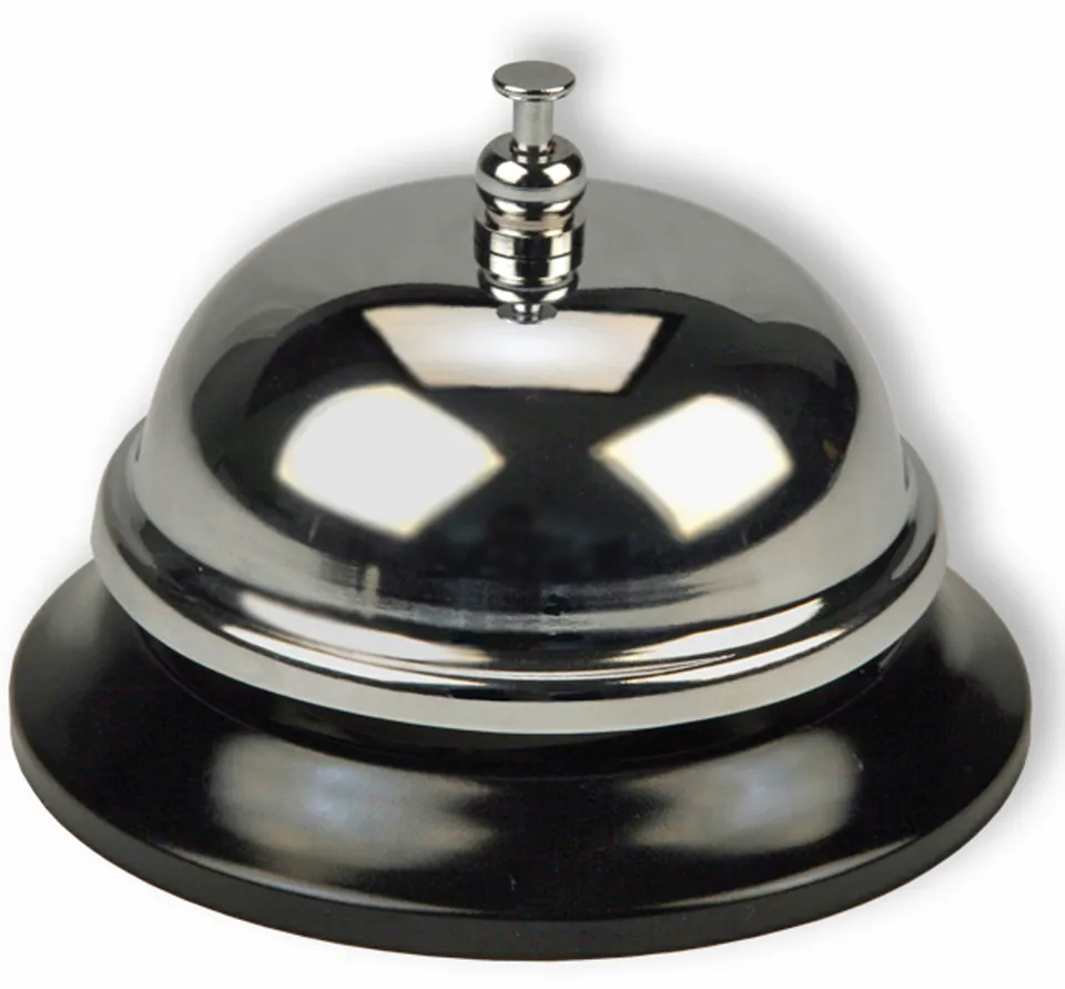 rheita-tischklingel-ganzmetall-8-5-cm-schwarz-verchromt image 1