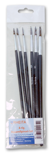 rheita-aquarellpinsel-set-6-teilig-gr-2-8-naturhaar-schwarz image 1