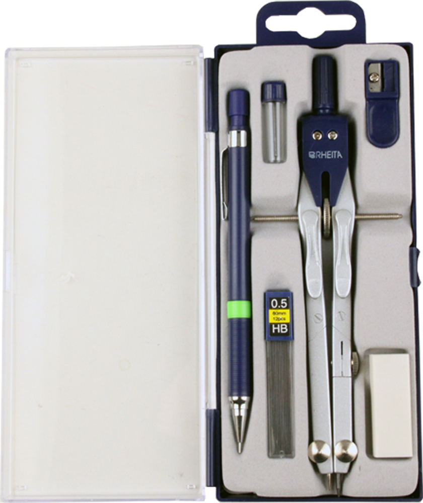 rheita-schnellverstellzirkelset-6-teilig-blau-silber image 1