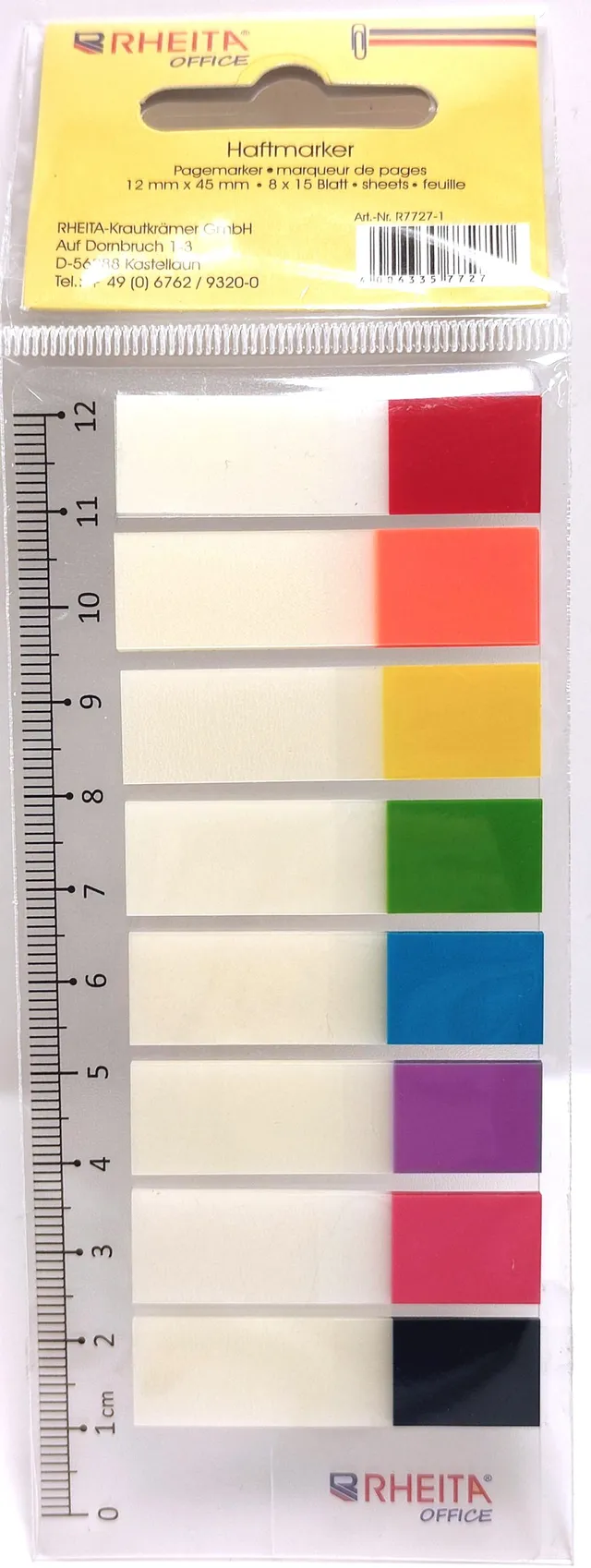 rheita-index-streifen-auf-lineal-12-x-45-mm-8-farbig-120-blatt image 1