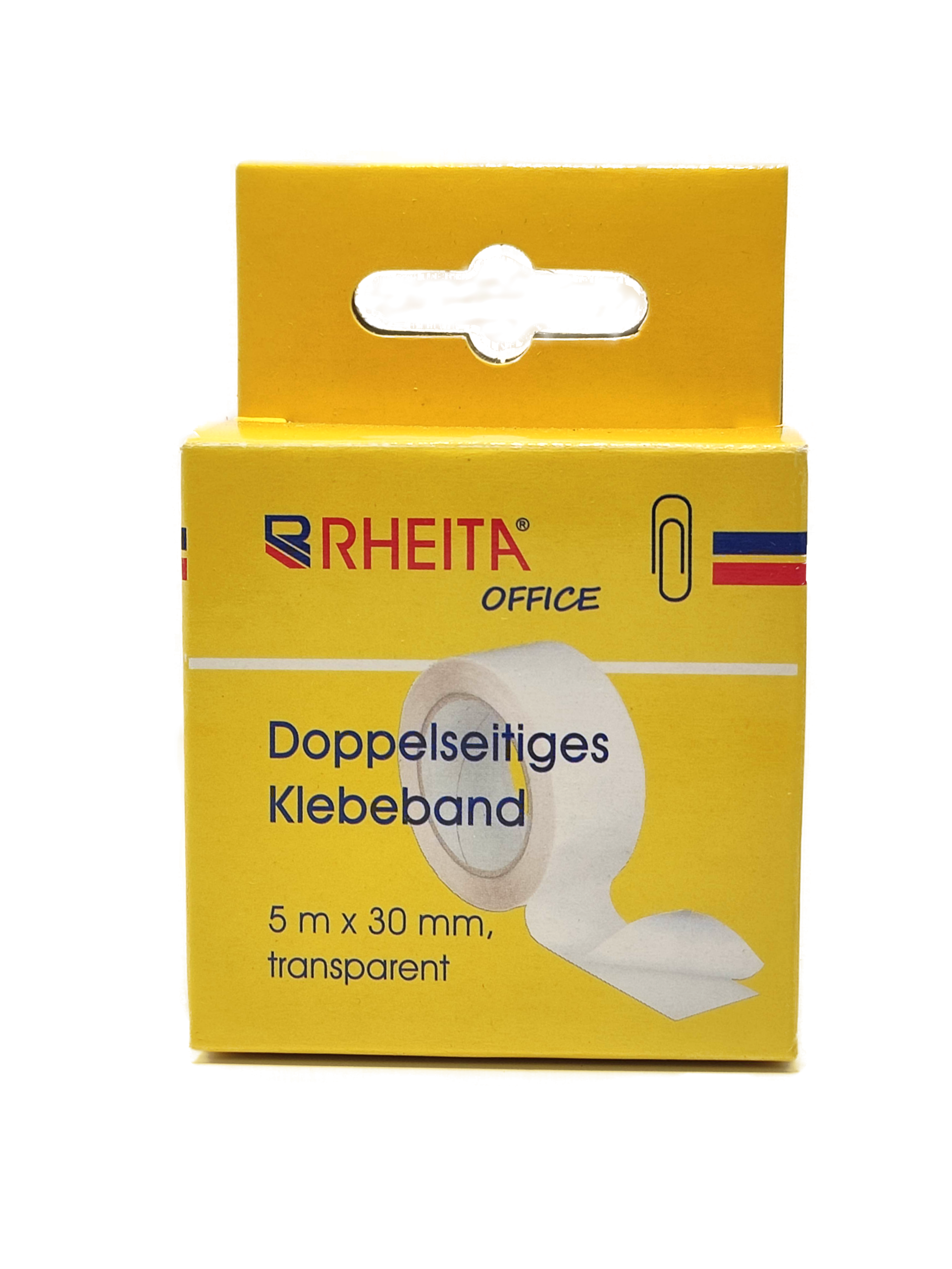 rheita-doppelseitiges-klebeband-5-m-x-30-mm-pappschachtel image 1