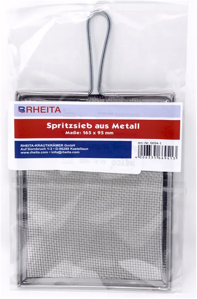rheita-spritzsieb-metall-eckig-silber-16-5-x-9-5-cm image 1