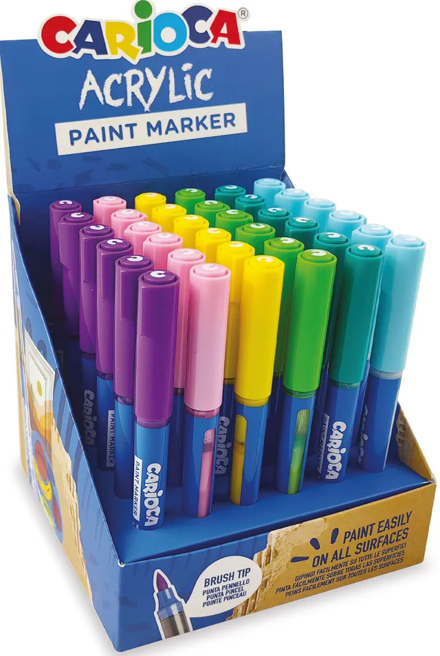 rheita-carioca-acrylic-marker-pinsel-spitze-pastell-mix-display-36-st-ck image 1