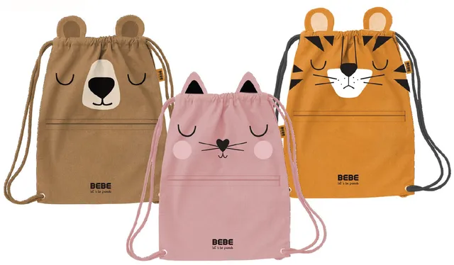interdruk-turnbeutel-bebe-friends-mit-vordertasche-12er-set-sortiert image 1