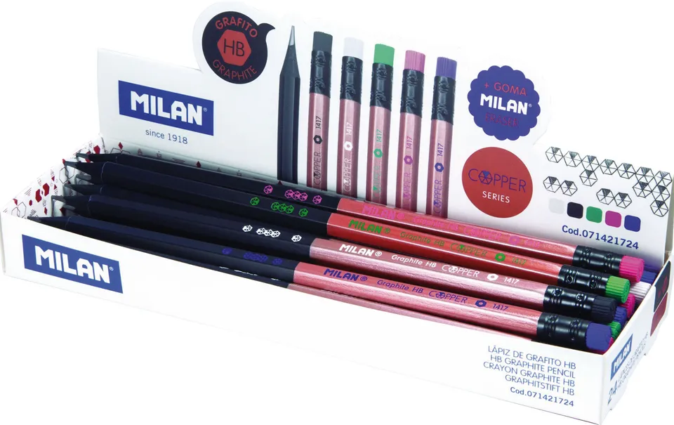 milan-graphitstift-hb-lindenholz-mit-radierer image 1