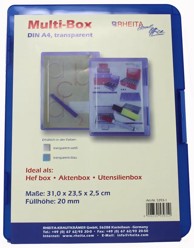rheita-heft-sammelbox-din-a4-blau-transparent image 1