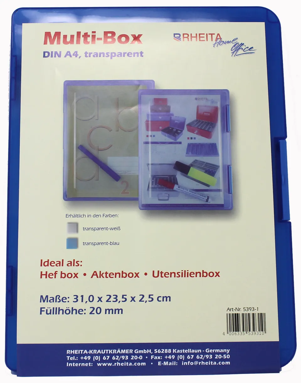 rheita-heft-sammelbox-din-a4-blau-transparent image 1