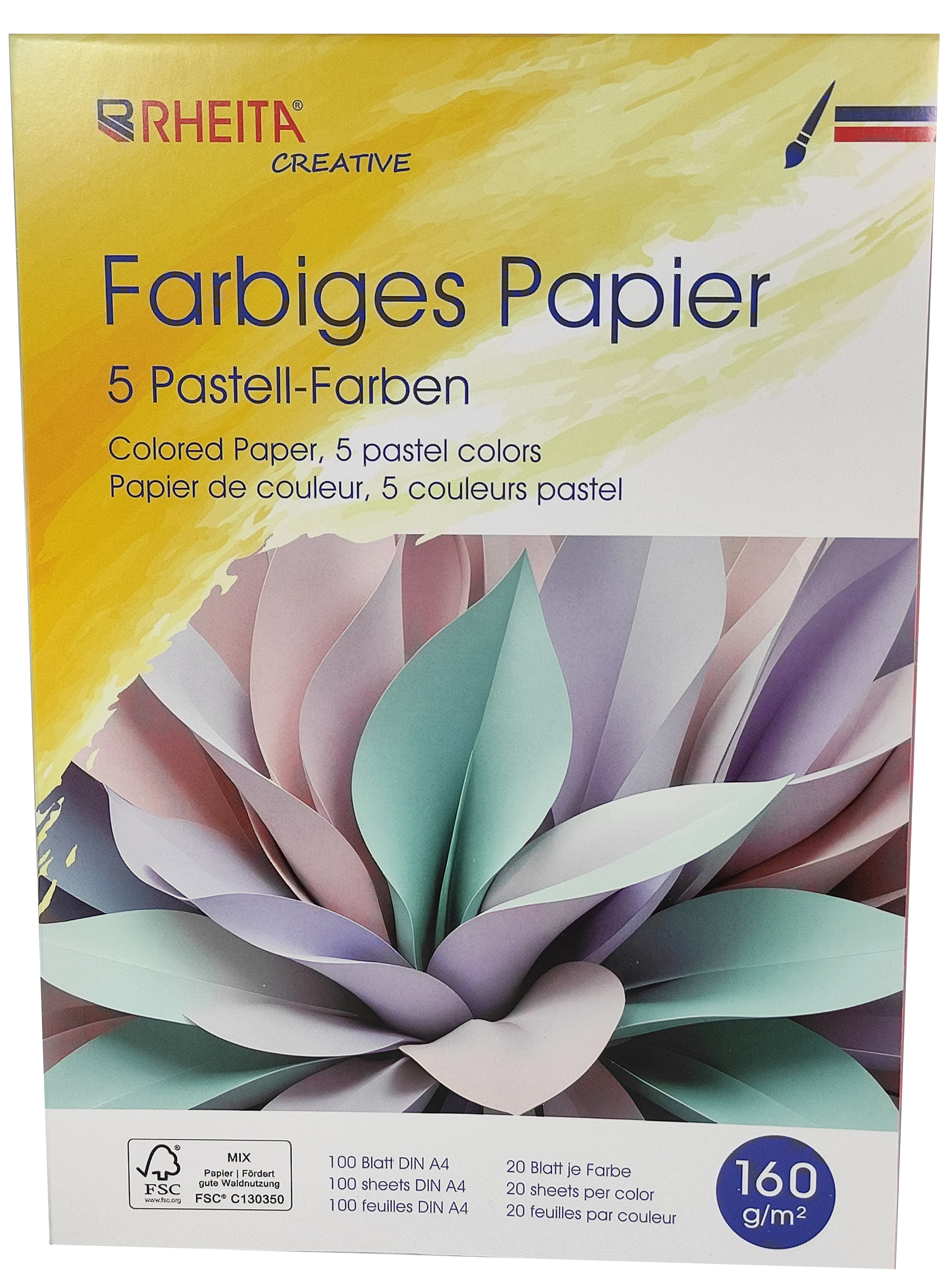 rheita-farbiges-universalpapier-a4-100-blatt-160g-m-pastell image 1
