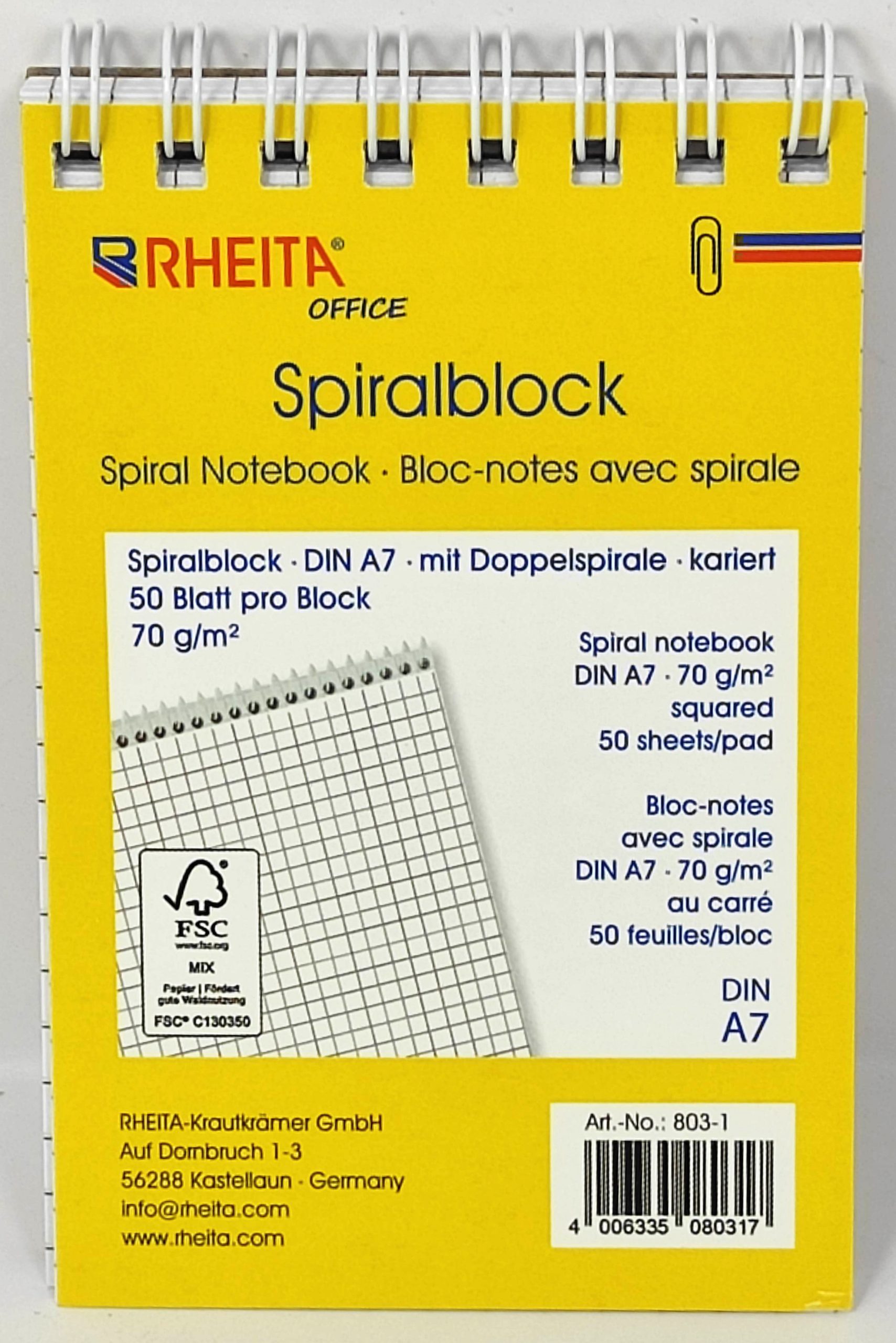 rheita-doppel-spiralbl-cke-a7-kariert-2er-pack-50-blatt-fsc image 3