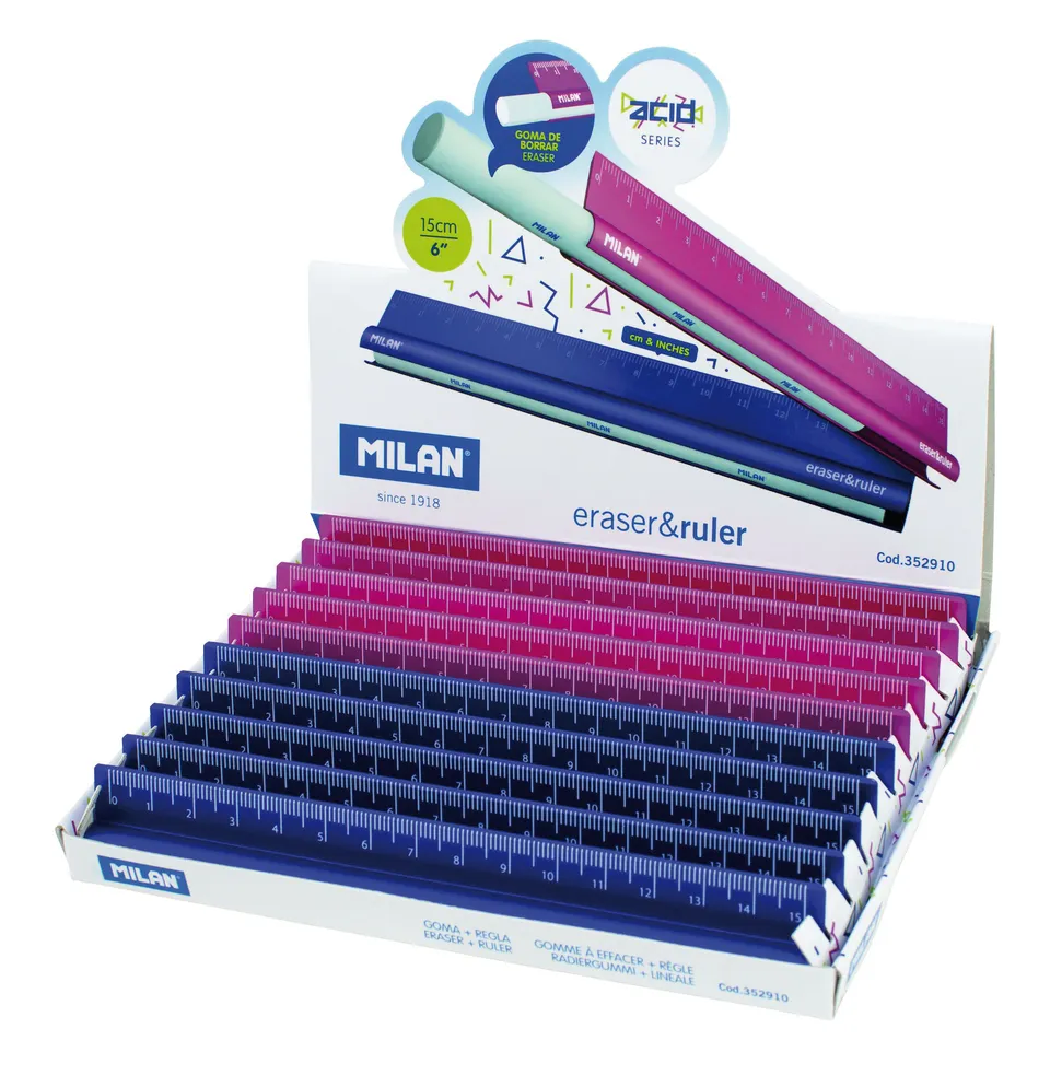 milan-lineal-metall-mit-radierer-15-cm-blau-pink image 1