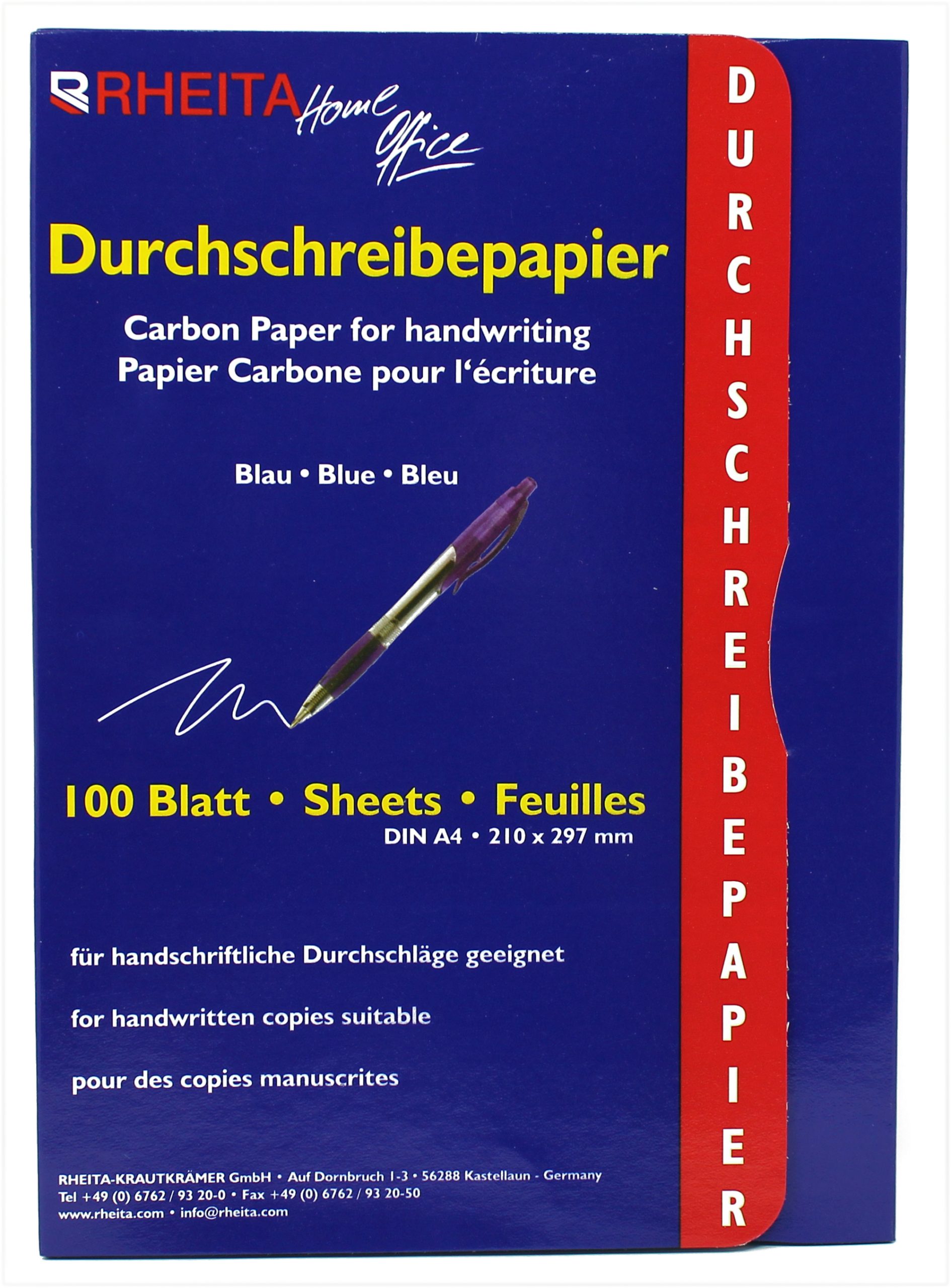 rheita-durchschreibepapier-a4-blau-100-blatt-mappe-f-r-kopien-und-pausen image 1