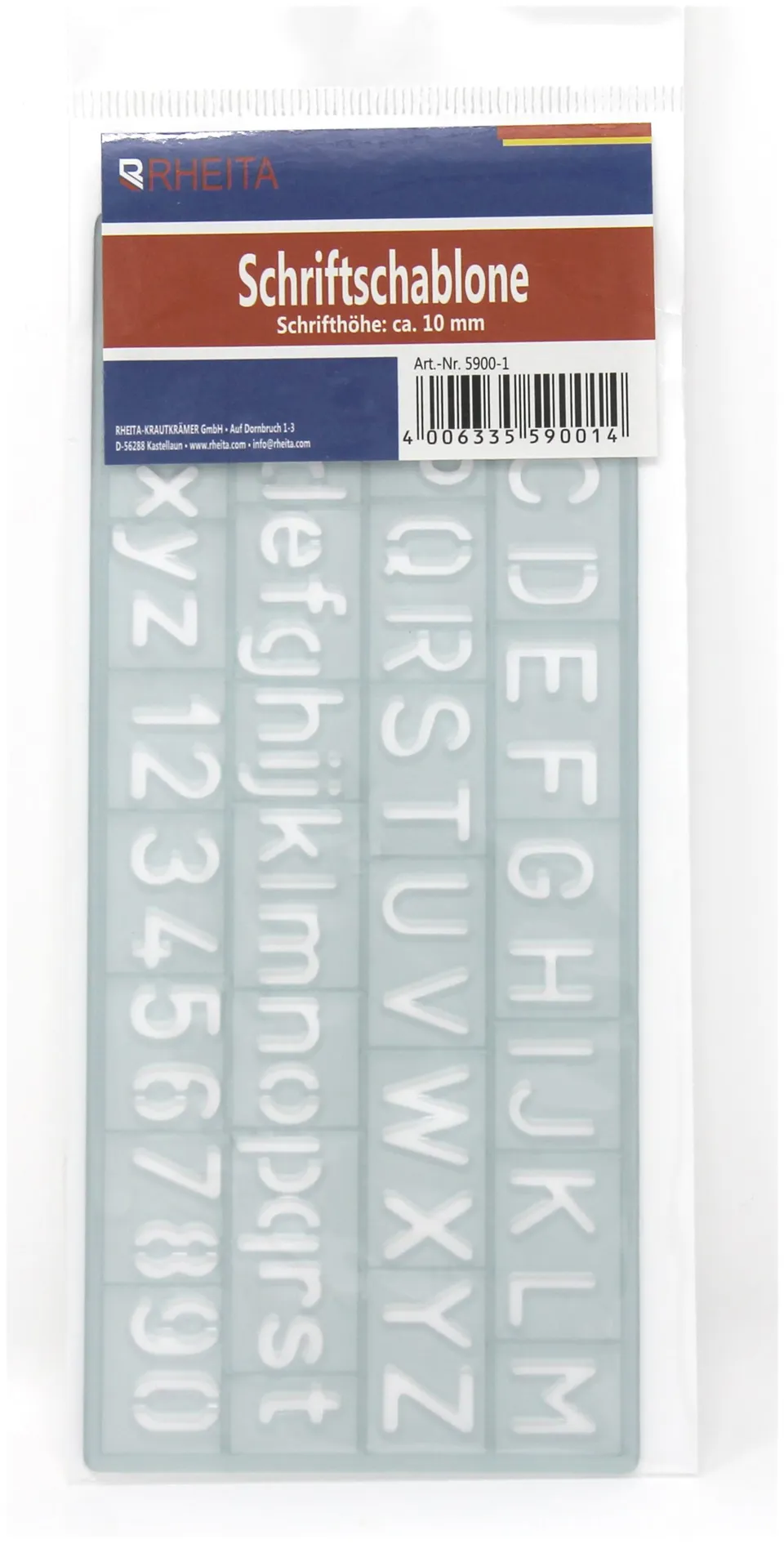 rheita-schriftschablone-transparent-10-mm-a-z-0-9 image 1