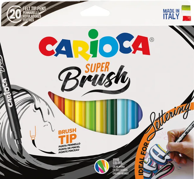 carioca-super-brush-fasermaler-20-st-ck-mit-pinselspitze image 1