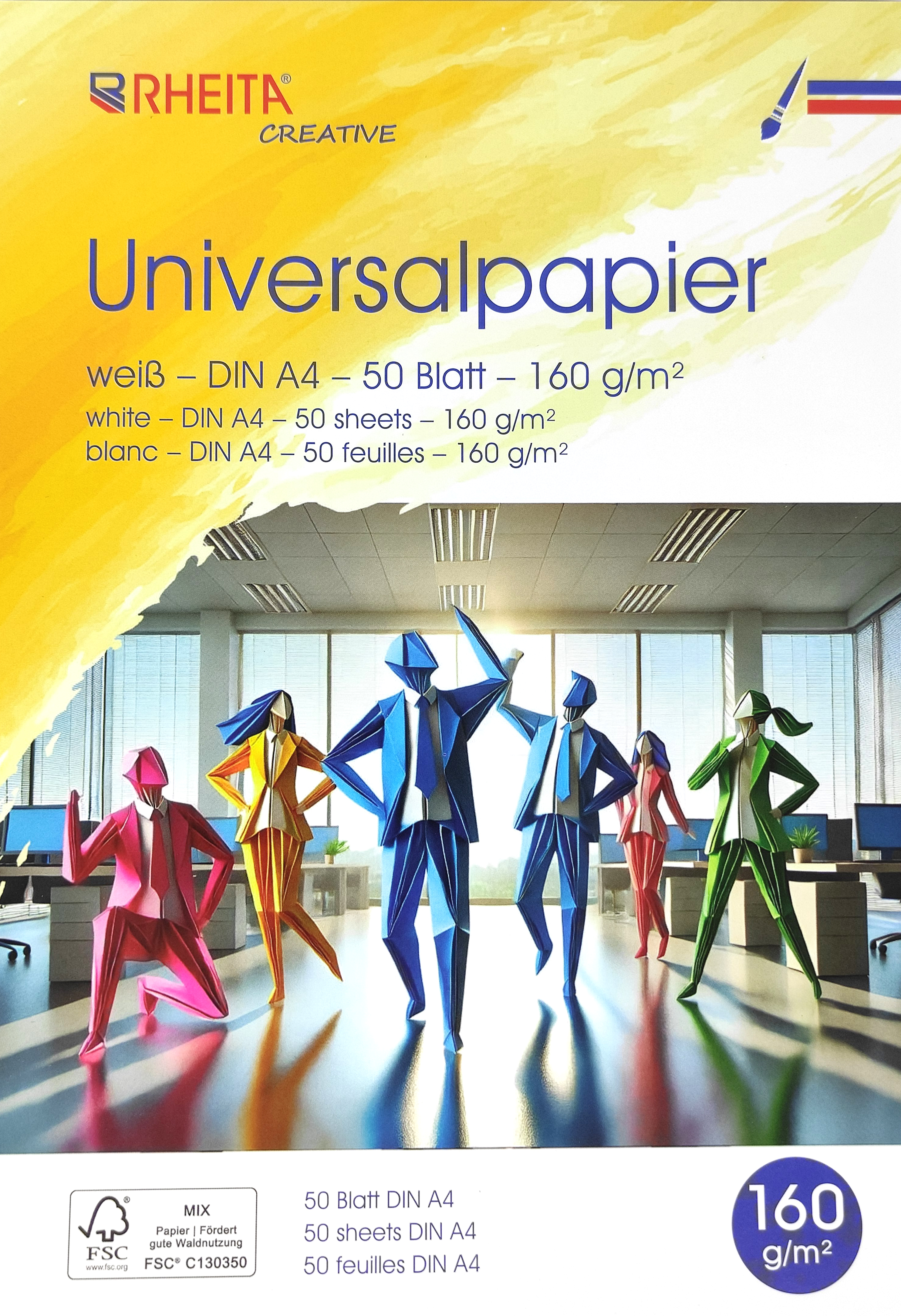 rheita-universalpapier-a4-wei-fsc-mix-160g-m-50-blatt image 1