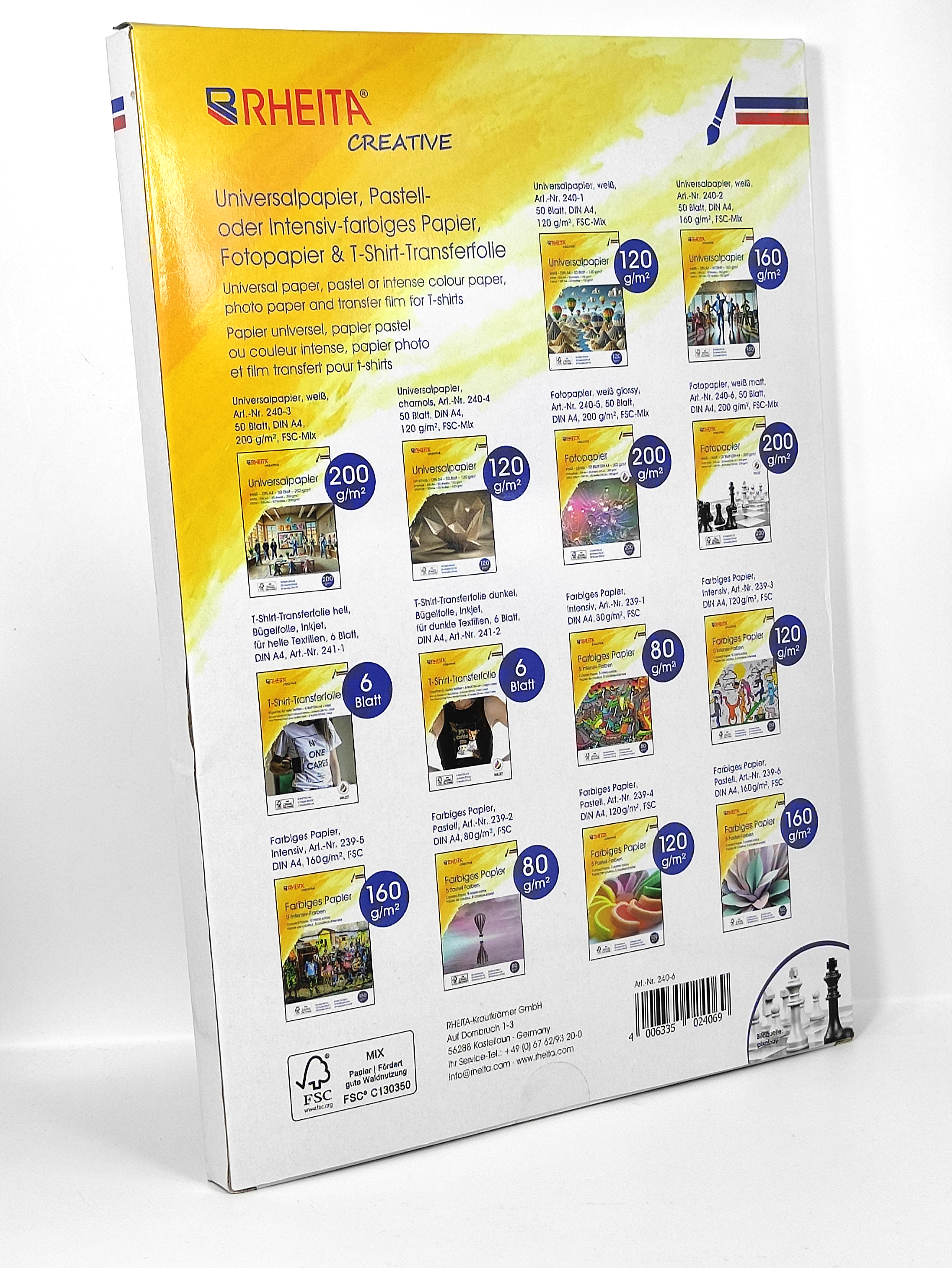 rheita-fotopapier-a4-matt-200g-m-50-blatt-wei image 2