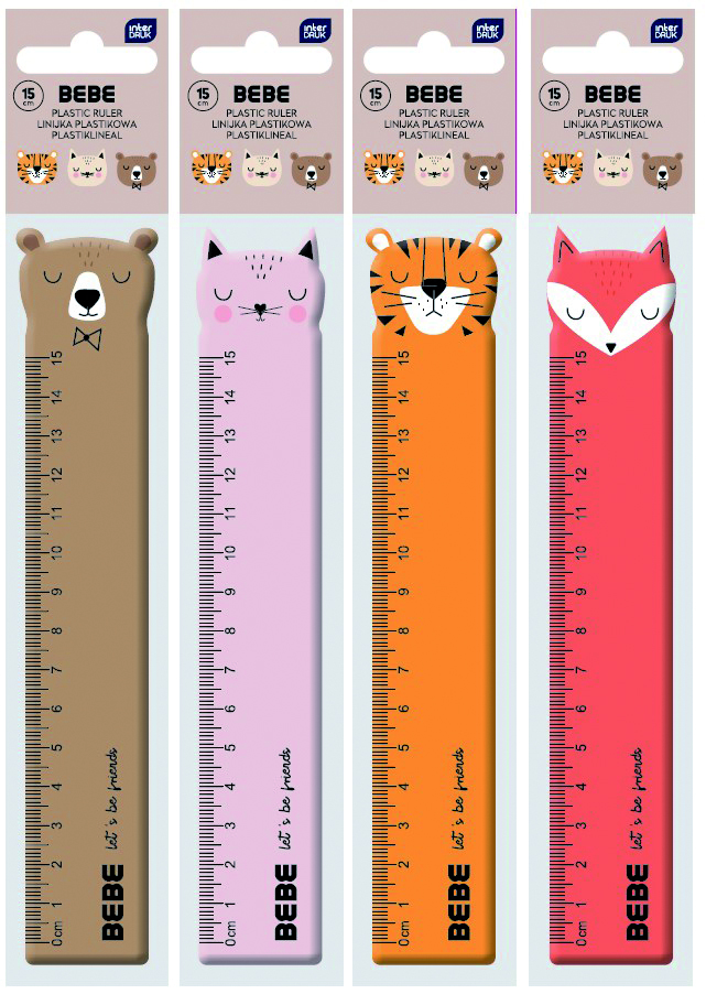 interdruk-bebe-friends-lineal-15-cm-4-motive-sortiert-im-beutel image 1