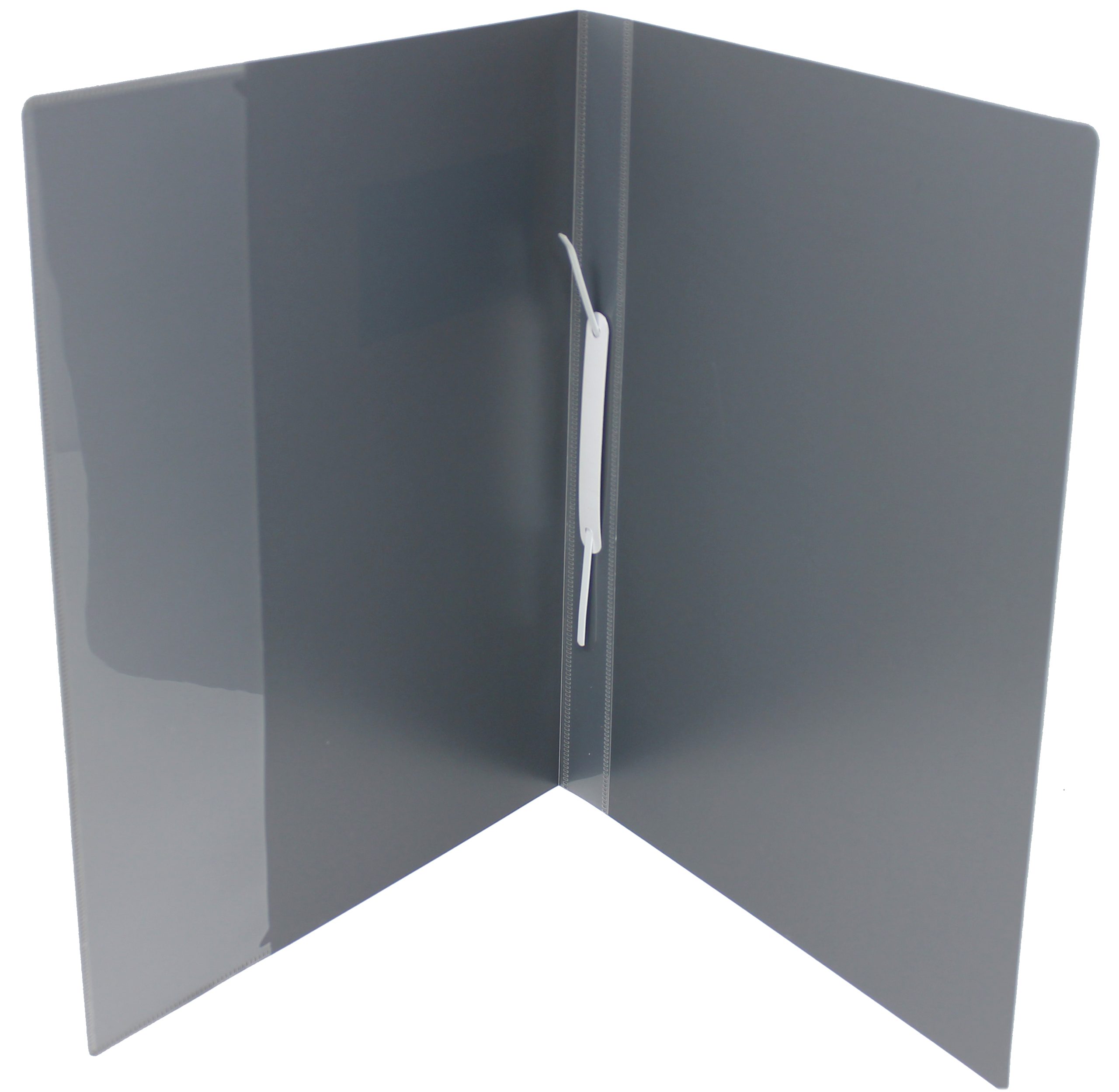 rheita-schnellhefter-a4-pp-mit-beschriftungstasche-grau image 2