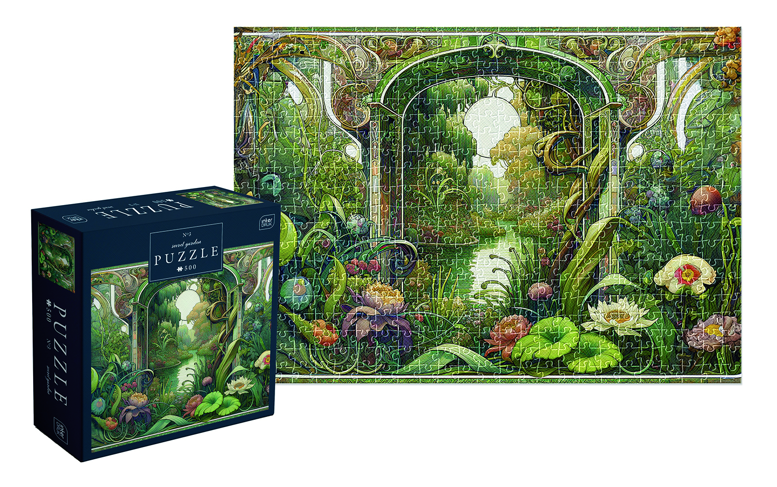 interdruk-puzzle-500-teile-geheimnisvoller-garten-47-x-33-cm image 1