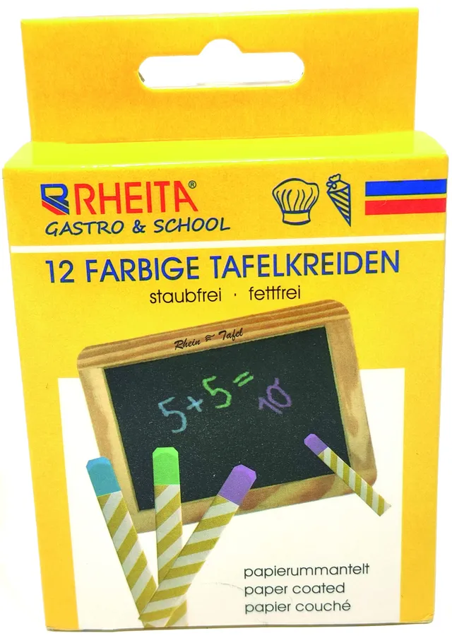 rheita-wandtafelkreiden-papierummantelt-eckig-farbig-12-st-ck-im-pappetui image 1