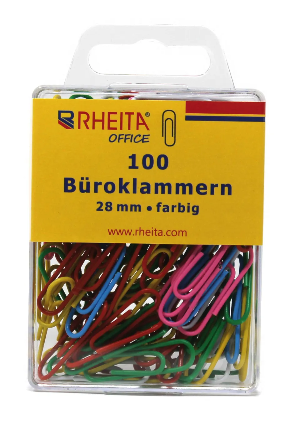 rheita-briefklammern-28-mm-farbig-sortiert-100-st-ck-in-klarsichtbox image 1