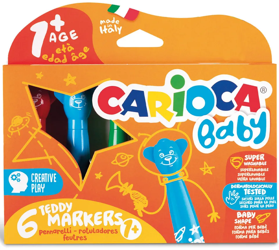 carioca-baby-teddy-fasermaler-6-st-ck-ab-12-monate-auswaschbar image 1