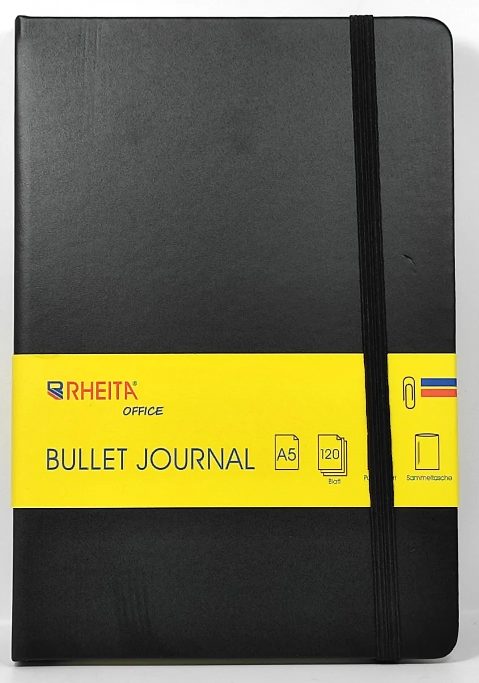 rheita-bullet-journal-a5-dots-120-blatt-80g-m-pu-schwarz-mit-sammeltasche image 1