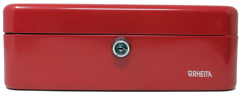 rheita-geldkassette-aus-metall-rot-250-x-180-x-80-mm-mit-kunststoffeinsatz image 1