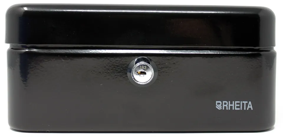 rheita-geldkassette-metall-schwarz-mit-kunststoffeinsatz-200-x-160-x-90-mm image 1