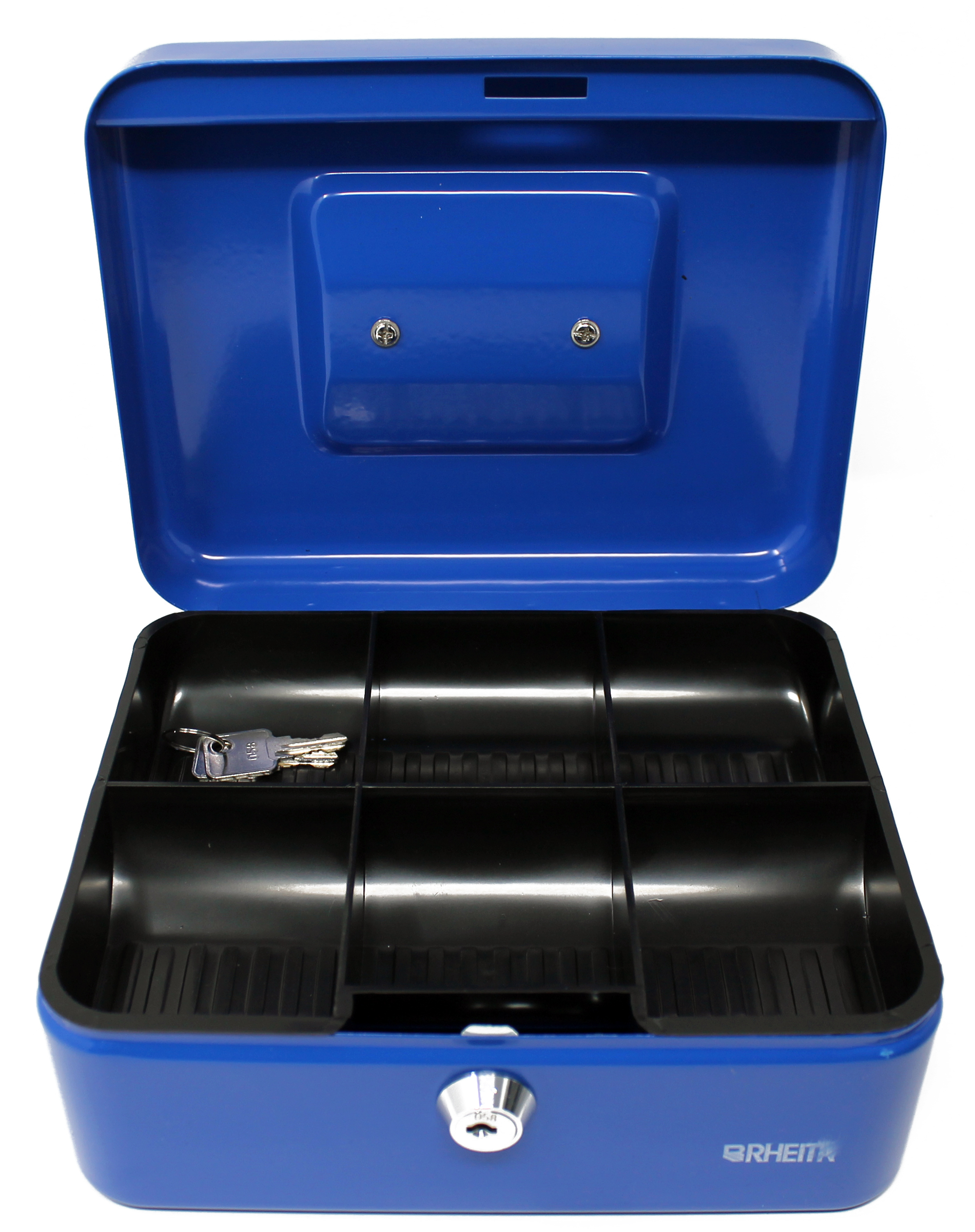 rheita-geldkassette-metall-blau-250-x-180-x-80-mm-mit-kunststoffeinsatz image 2