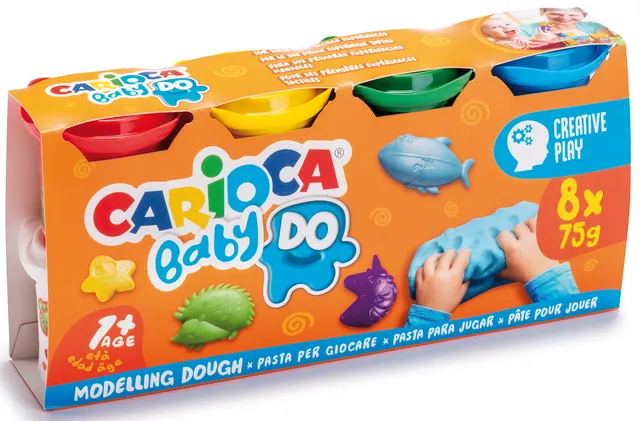 carioca-baby-dough-kinderknete-8-x-75-g-ab-12-monate image 1