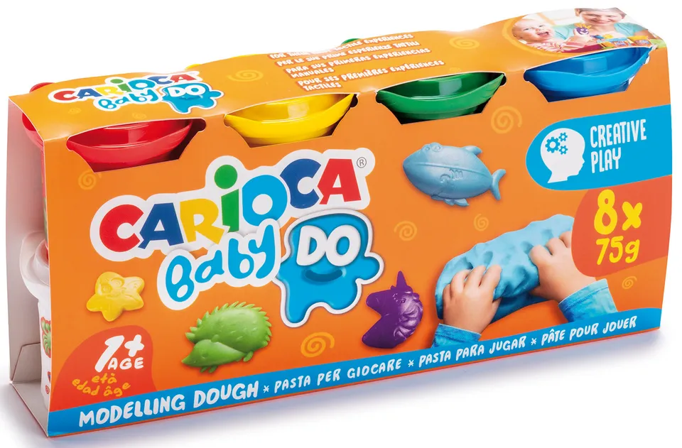 carioca-baby-dough-kinderknete-8-x-75-g-ab-12-monate image 1