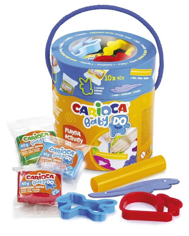 carioca-baby-dough-kinderknete-10-x-40-g-mit-zubeh-r-mehrfarbig image 1