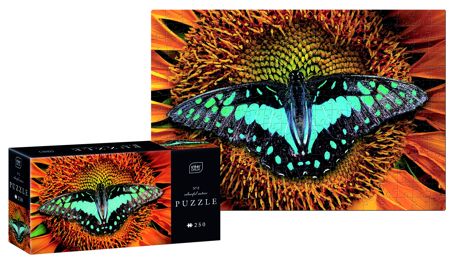 rheita-interdruk-puzzle-250-teile-schmetterling-neon-48-x-33-cm image 1