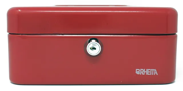 rheita-geldkassette-aus-metall-mit-kunststoffeinsatz-rot-150-x-110-x-80-mm image 1