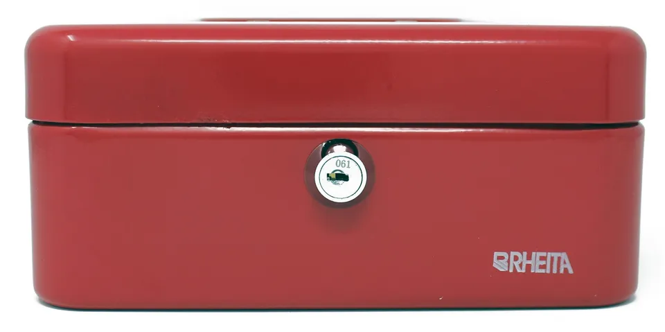 rheita-geldkassette-aus-metall-mit-kunststoffeinsatz-rot-150-x-110-x-80-mm image 1