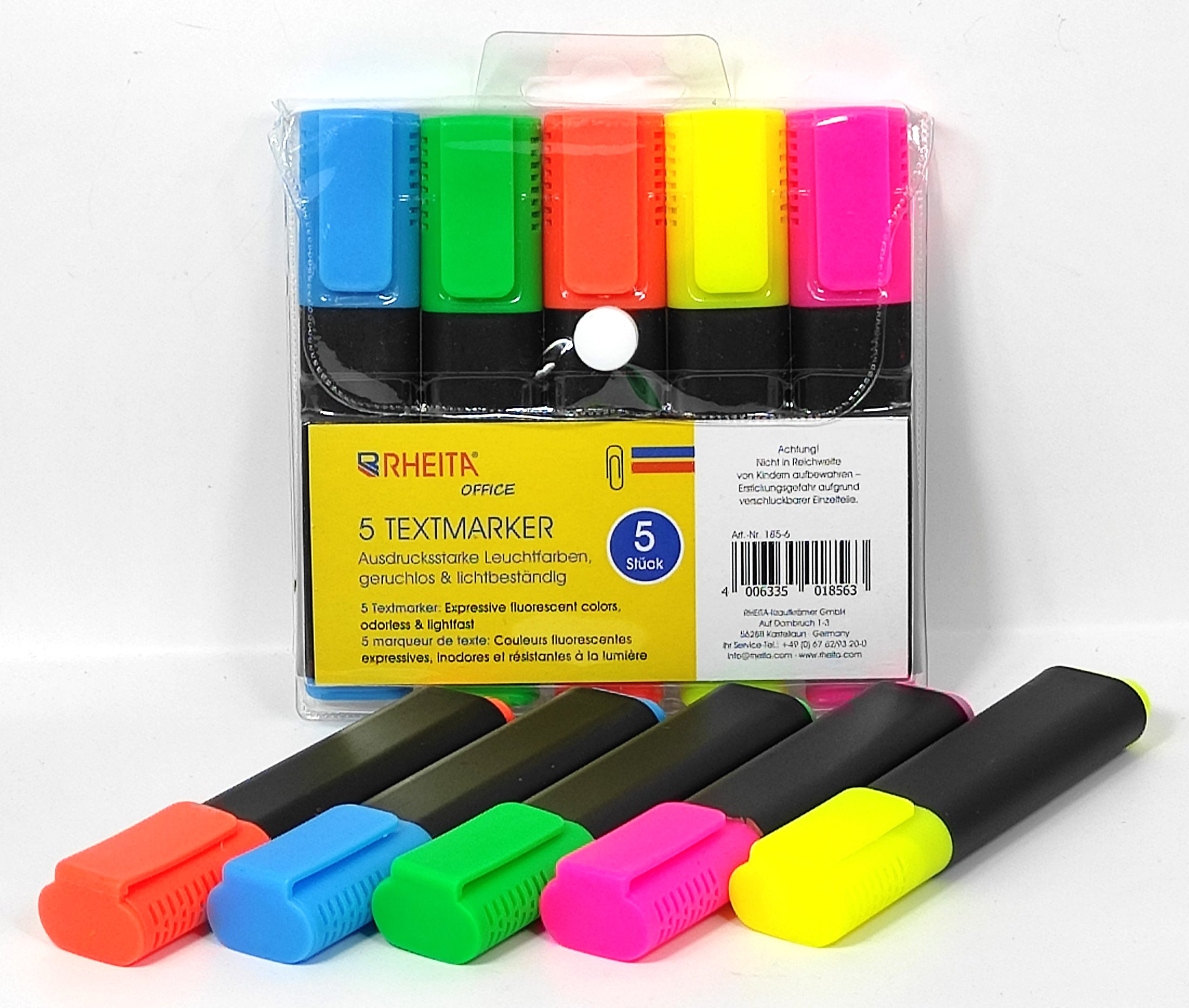 rheita-textmarker-set-keilspitze-5-farben-im-etui image 3