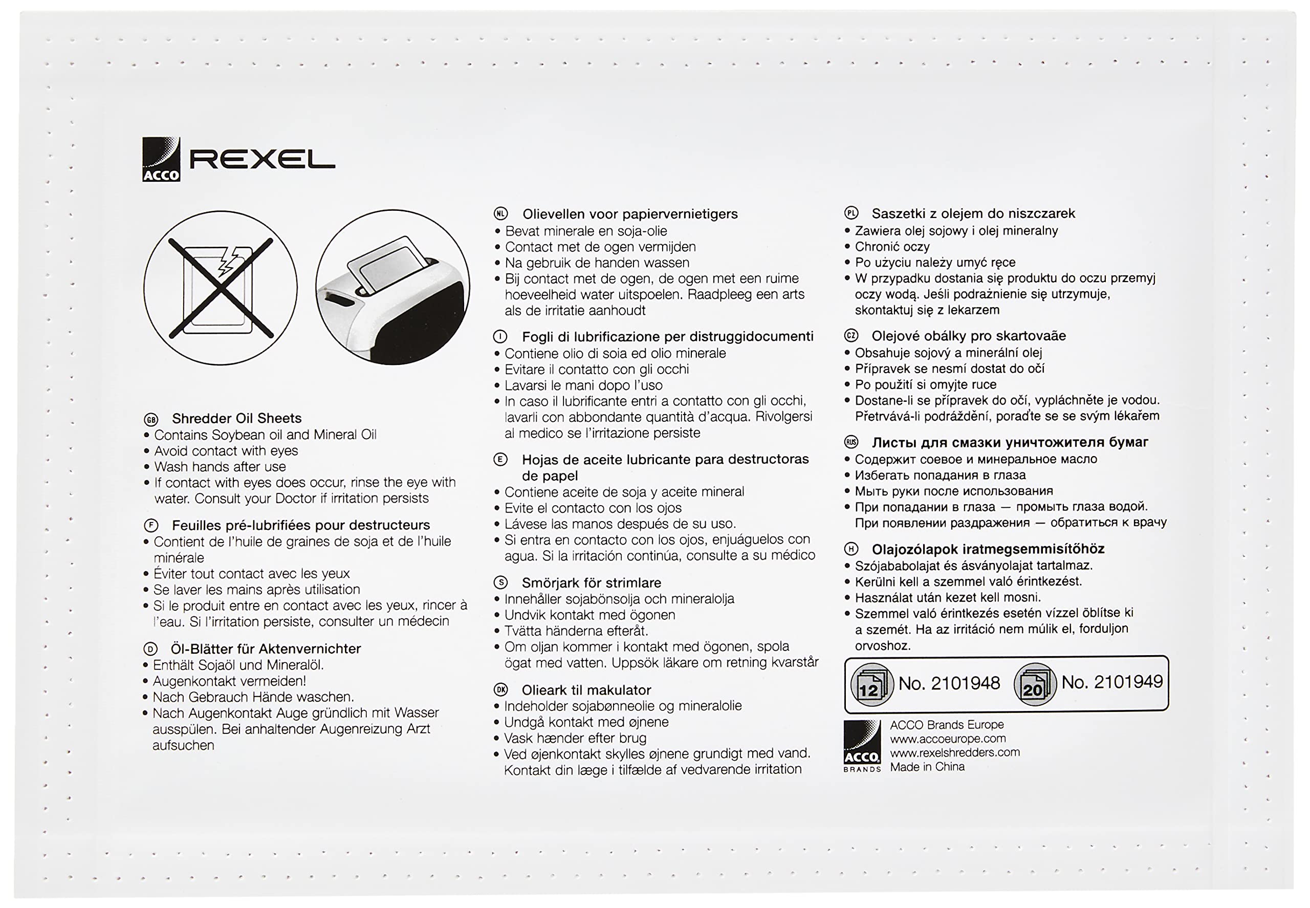 rexel-2101948-schmiermittelbl-tter-f-r-aktenvernichter-12-st-ck image 3