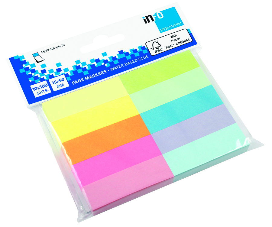 globalnotes-pagemarker-brilliant-pastellmix-15-x-50-mm-10x100-blatt image 1