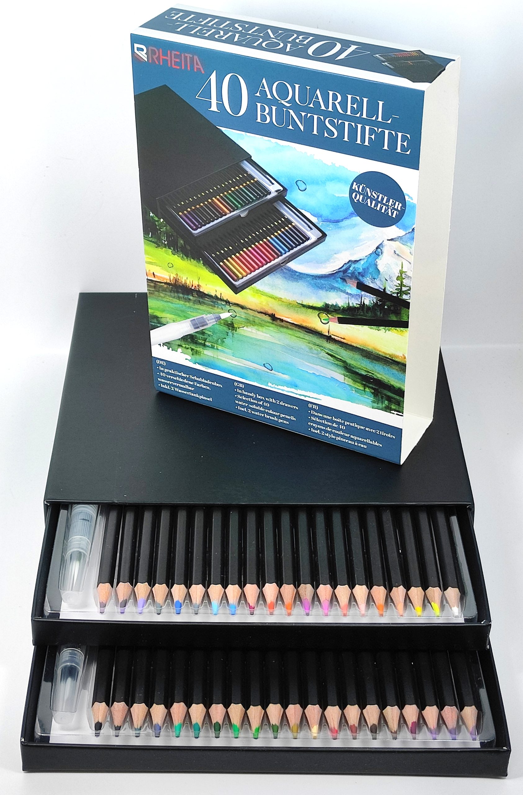 rheita-40-aquarell-buntstifte-in-schubladen-box-inkl-2-pinselstifte image 7