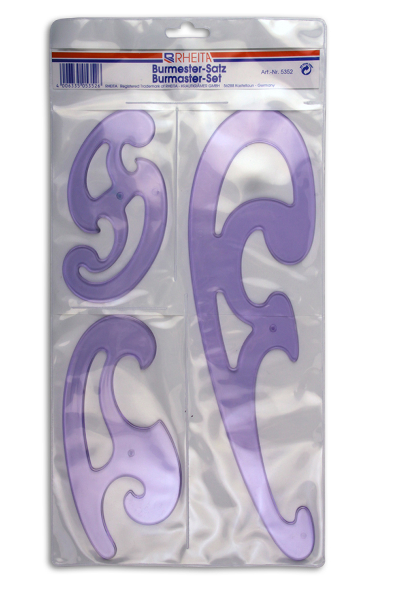 rheita-burmester-set-kunststoff-transparent-3-teilig-kurvenlineal image 1
