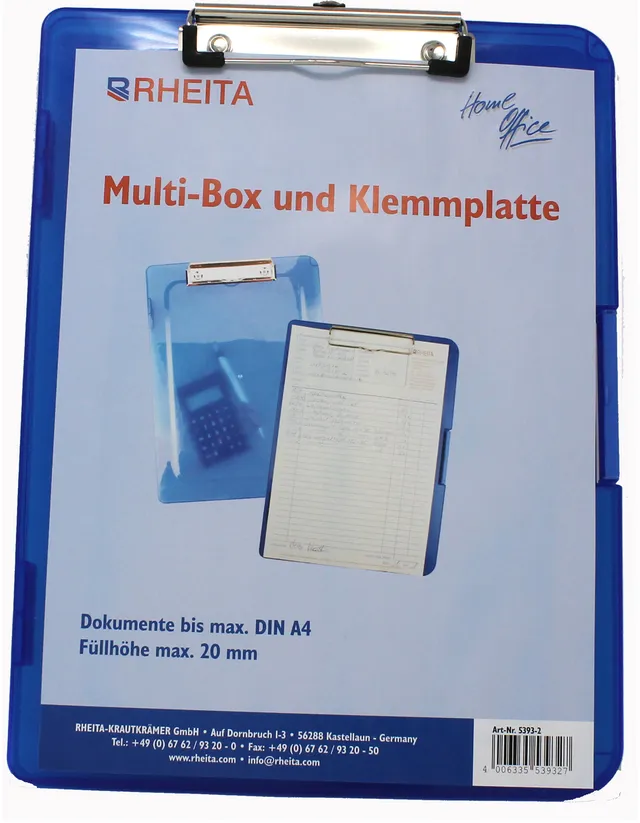 rheita-klemmplatte-mit-boxfunktion-a4-blau-transparent image 1
