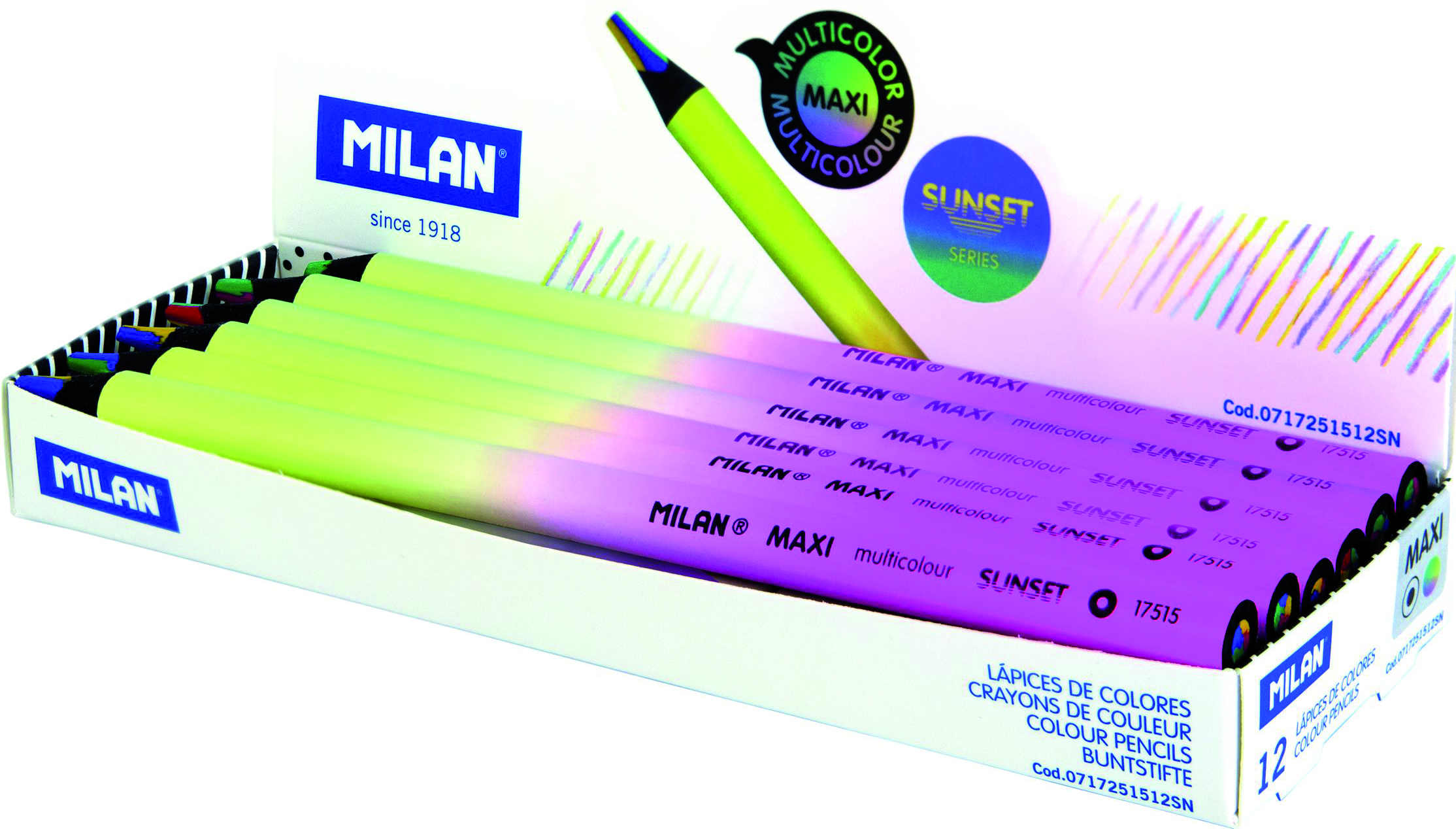 milan-multicolor-stift-rund-aus-schwarzem-lindenholz-12-st-ck-display image 1
