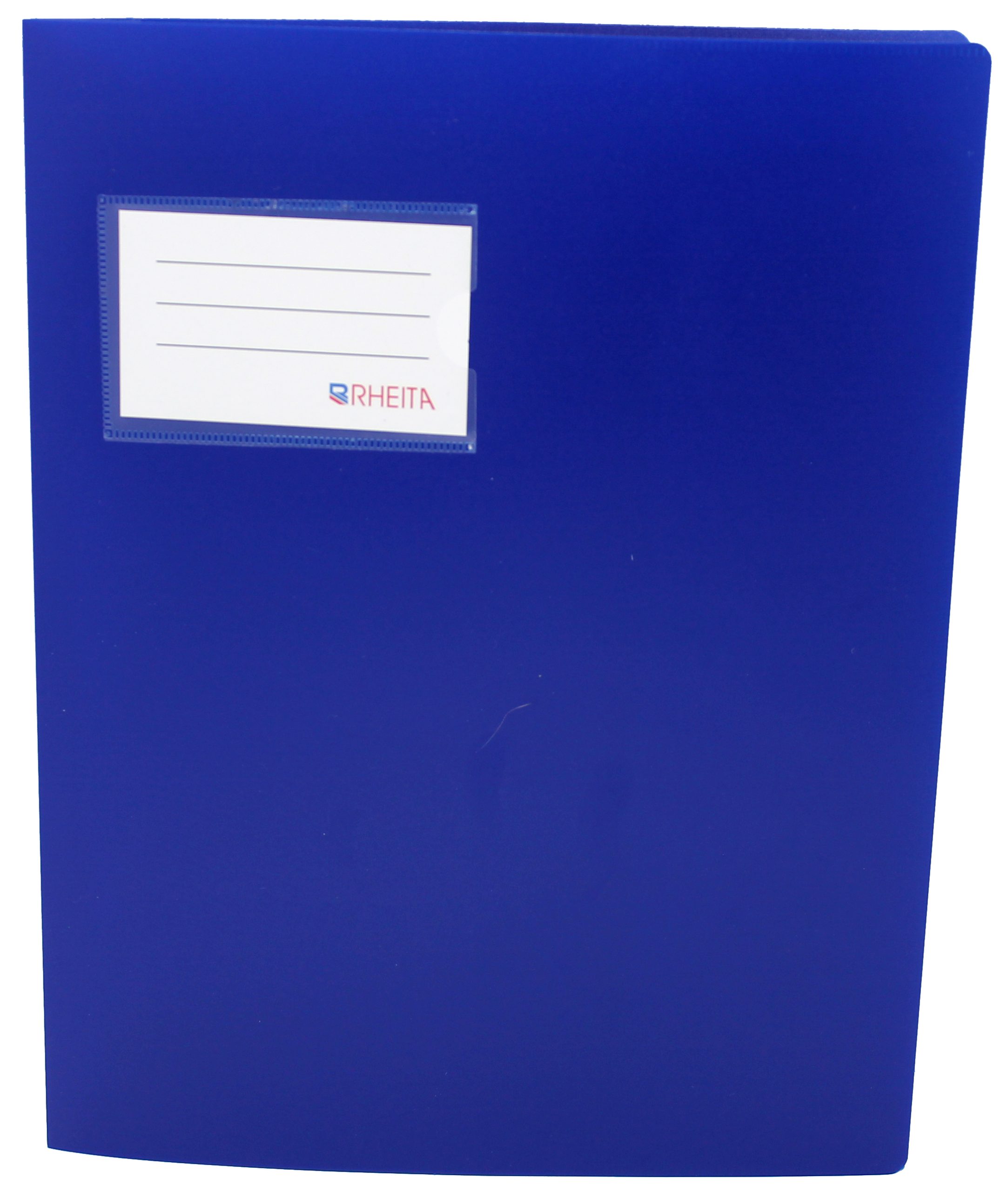 rheita-schnellhefter-pp-a4-mit-beschriftungstasche-blau image 1