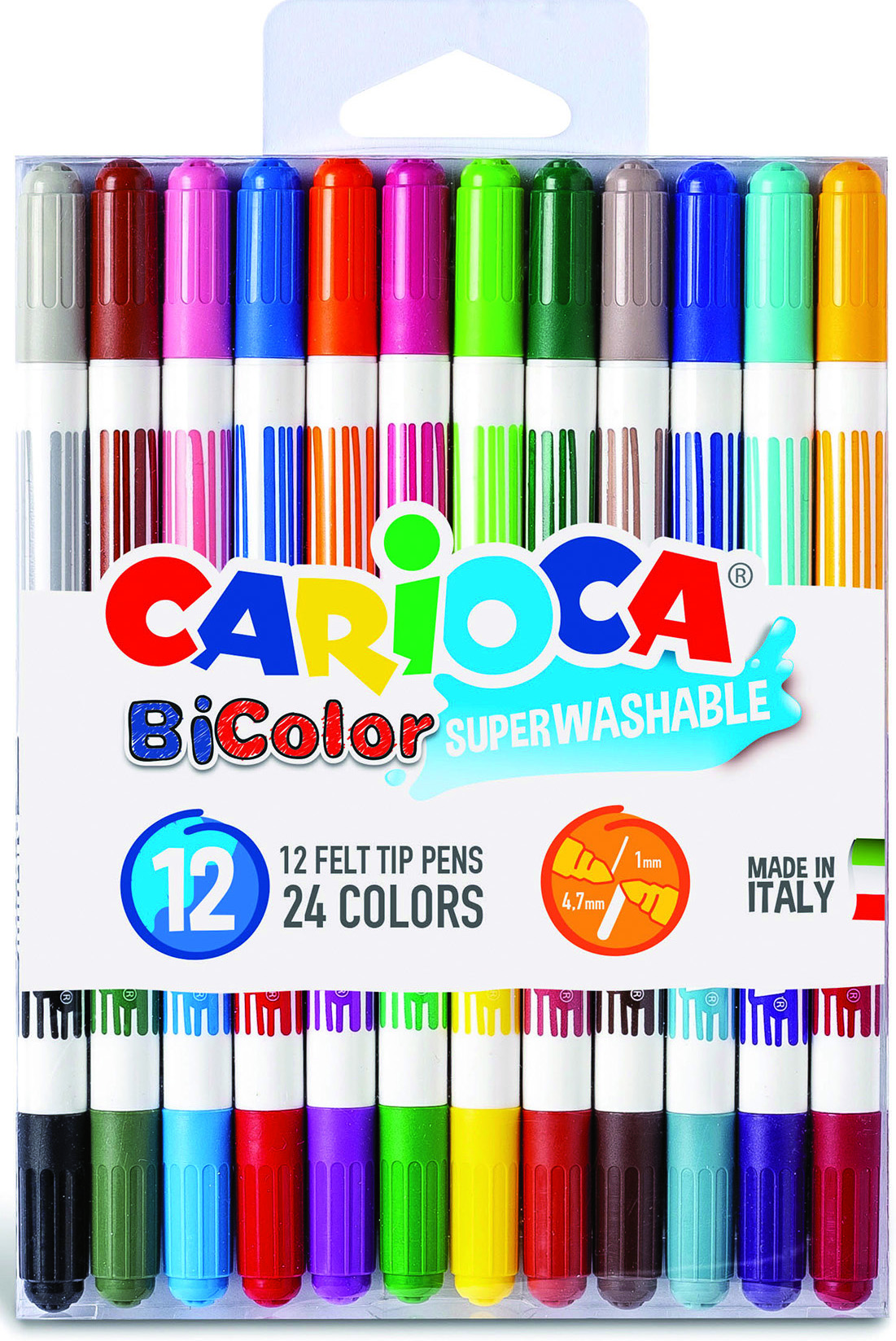 rheita-carioca-bi-color-fasermaler-12-st-ck-4-7-mm-spitze-2-farben-pro-stift image 1