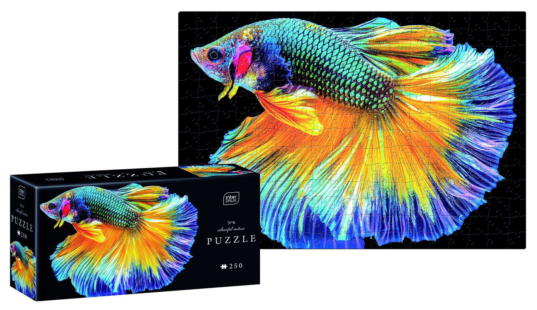 rheita-interdruk-puzzle-250-teile-zierfisch-neon-48-x-33-cm image 1
