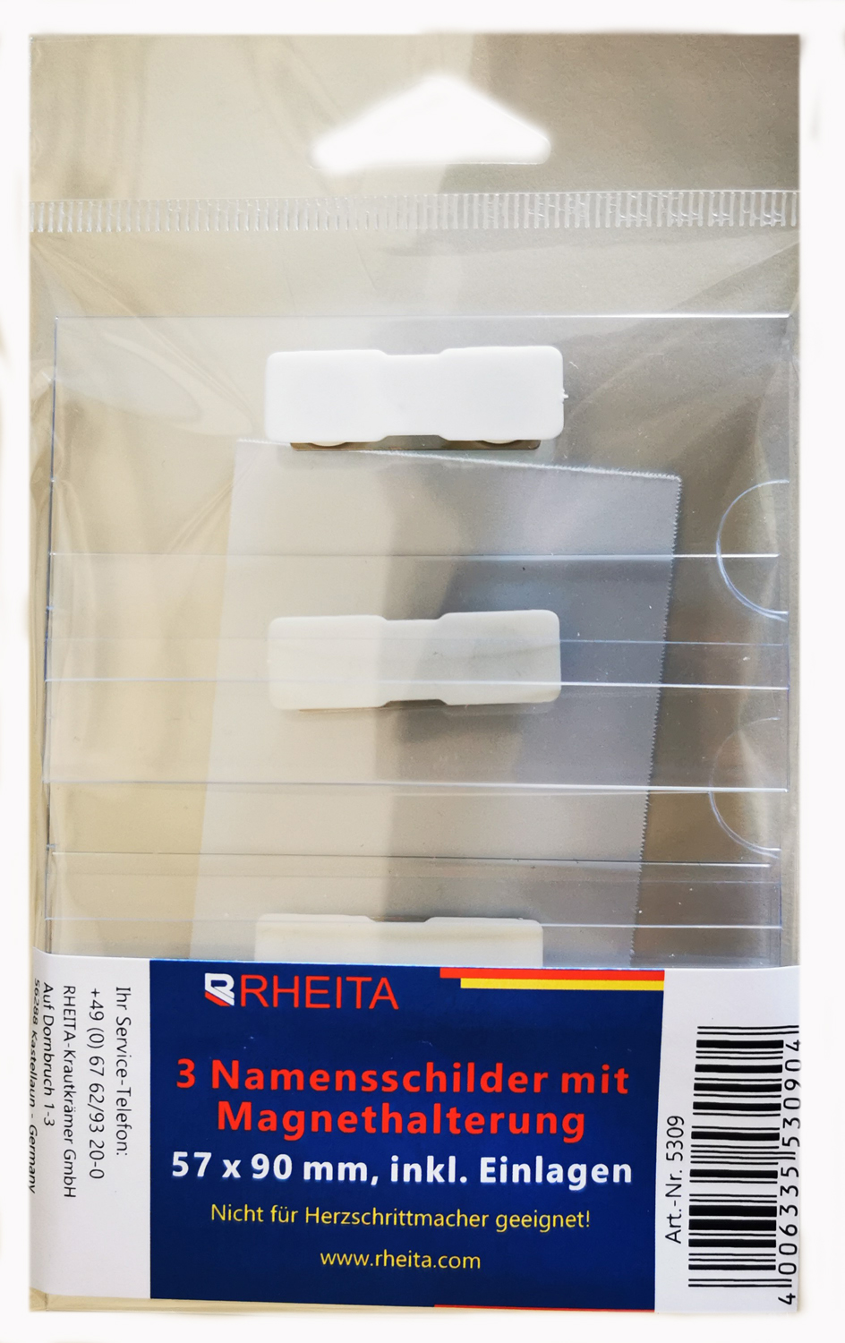 rheita-namensschilder-mit-magnet-pvc-transparent-57x90mm-3er-pack image 1